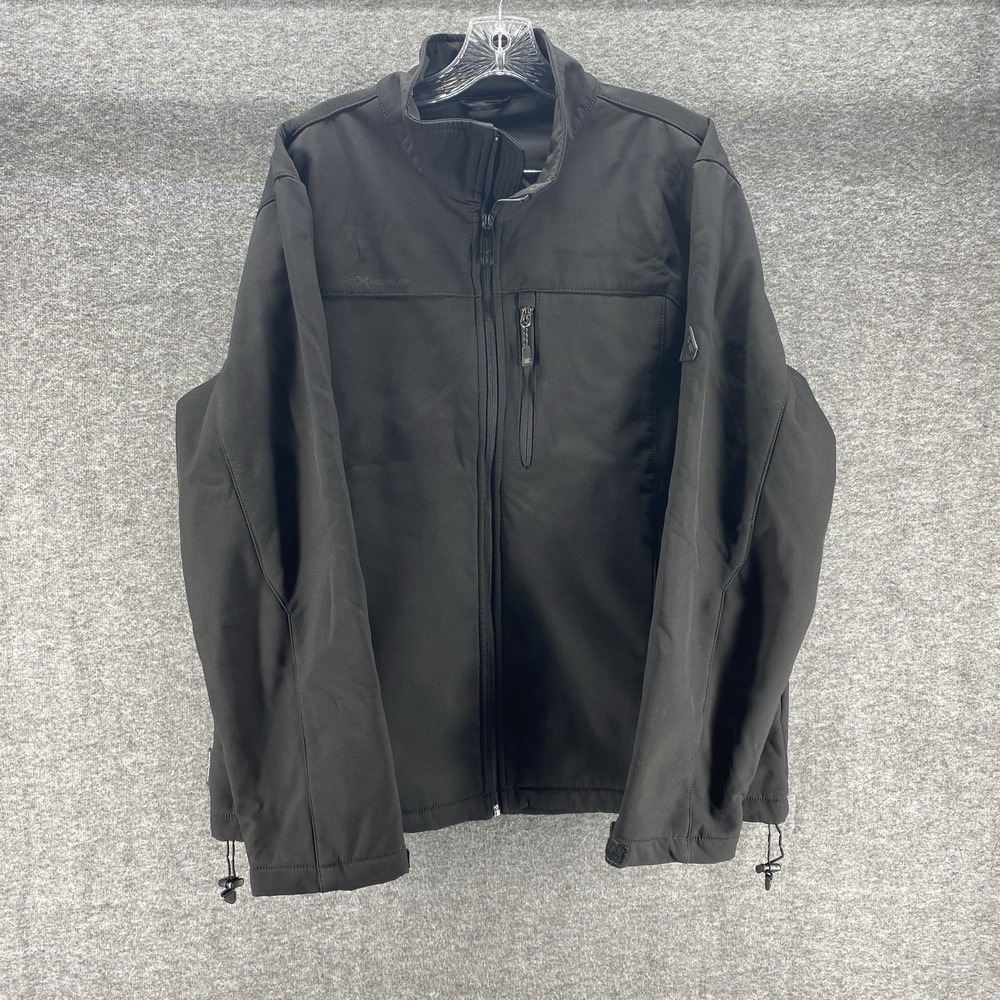 ZeroXposur Fleece‎ Jacket Mens Large Black Full Zip Soft Shell Stretch